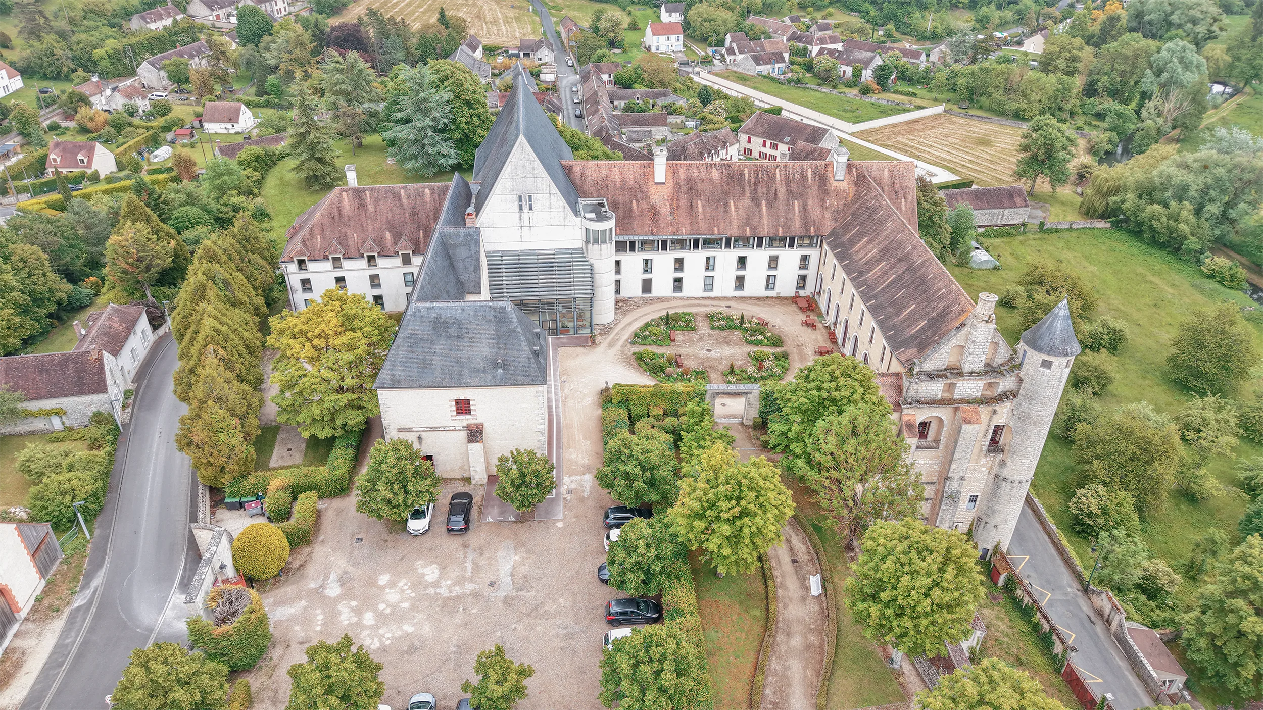 réalisation 3D de l'abbaye de Château Landon